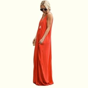 Maxi Dress Beach Party Dress Pull-On with Pockets, Flowy, Sexy, Women’s …